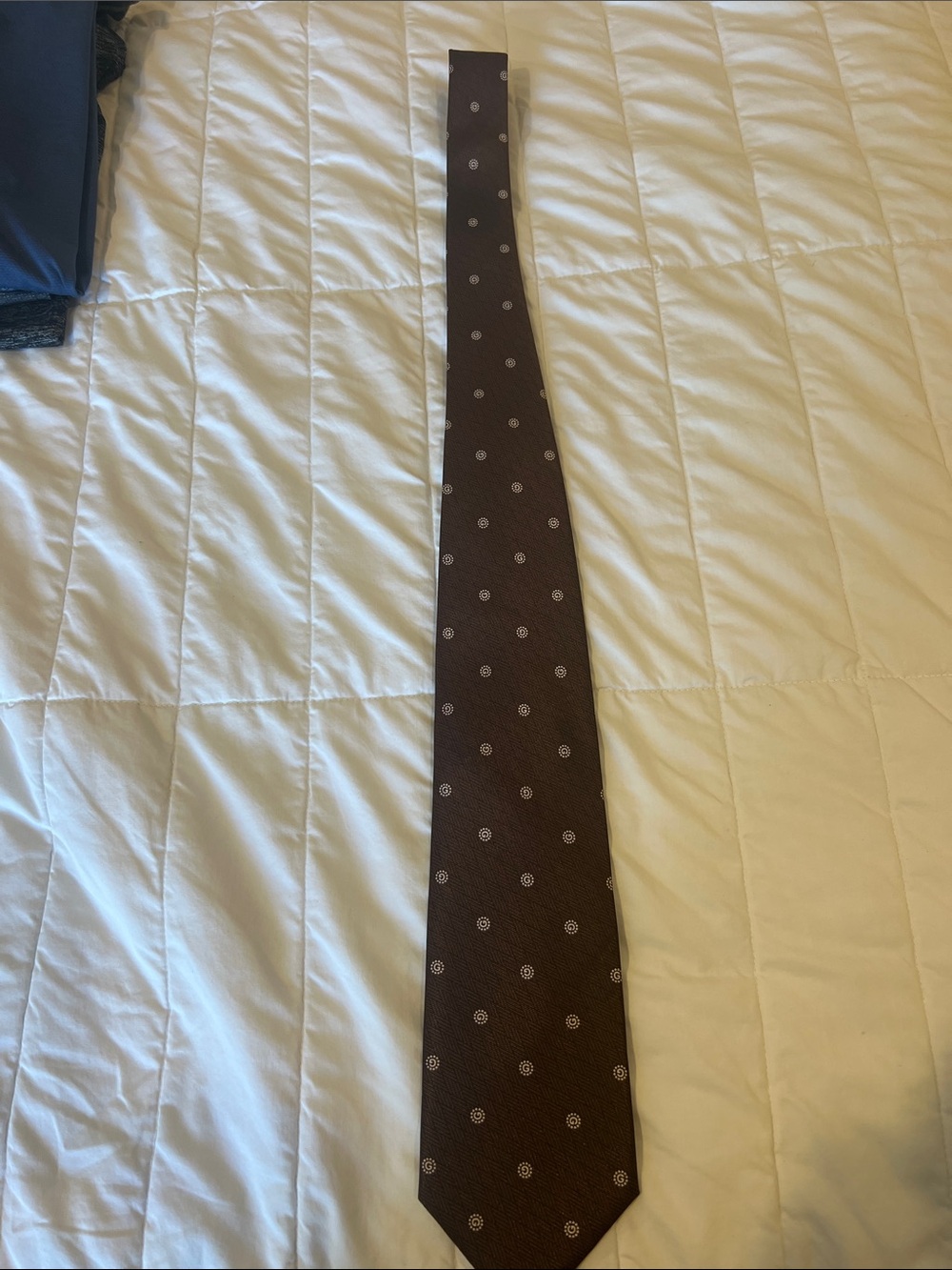 Gucci Brown Tie with Small Dot Motif